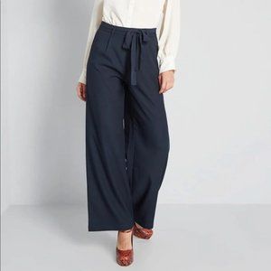Modcloth The Savannah Pant Wide Leg Navy Blue